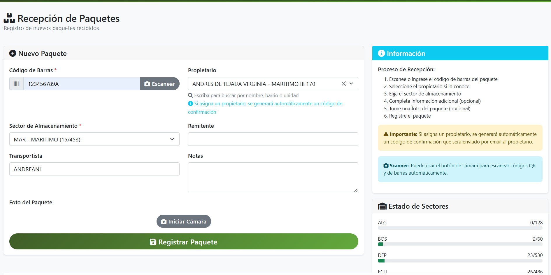 Recepción